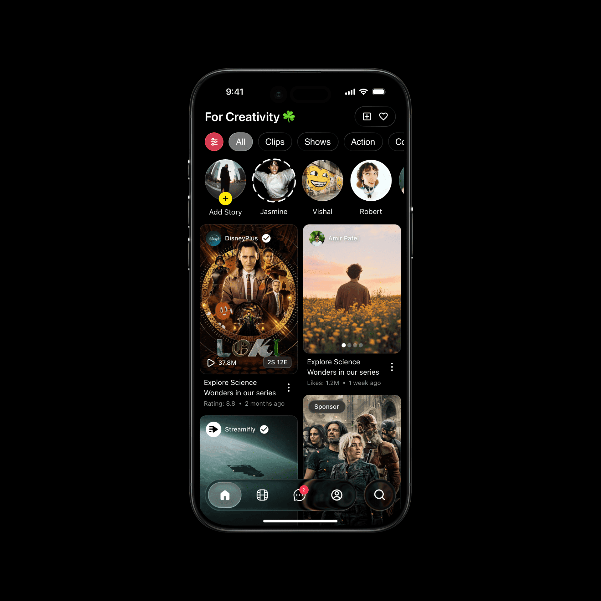 Streamifly app Mockup